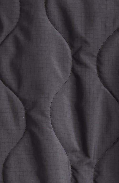 3.1 Phillip Lim High Pile Fleece Trim Quilted Crop Jacket In Black