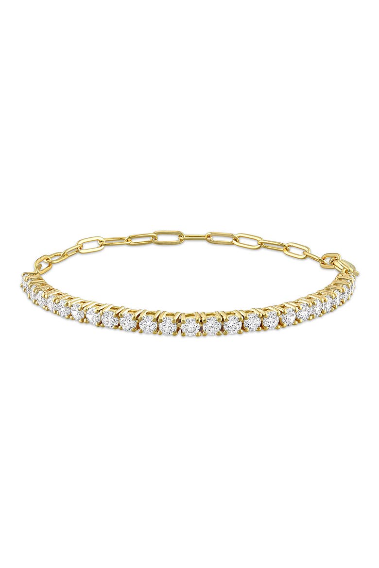 CZ Half-and-Half Tennis Bracelet, Main, color, YELLOW