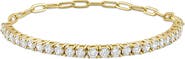 DELMAR CZ Half-and-Half Tennis Bracelet