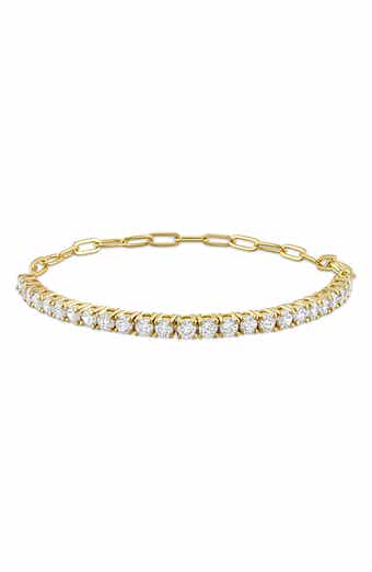 CZ Half-and-Half Tennis Bracelet