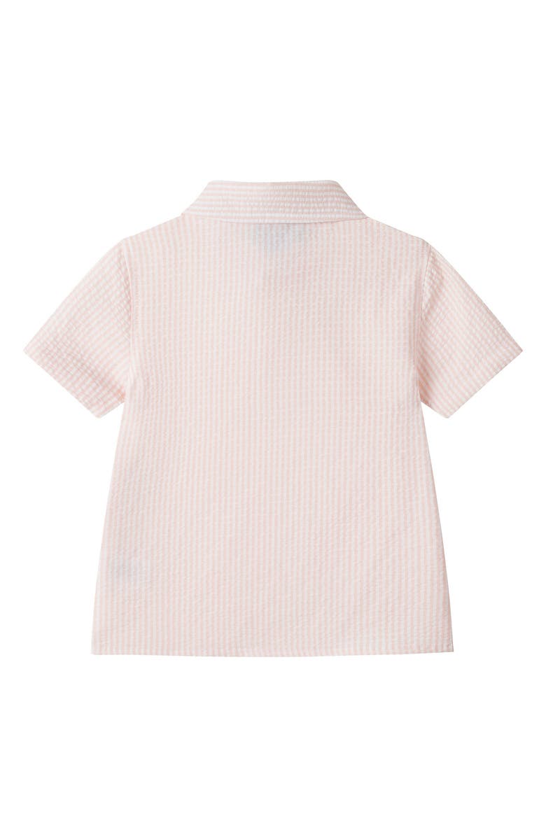 Andy & Evan Polo & Shorts Set, Alternate, color, Coral Stripe