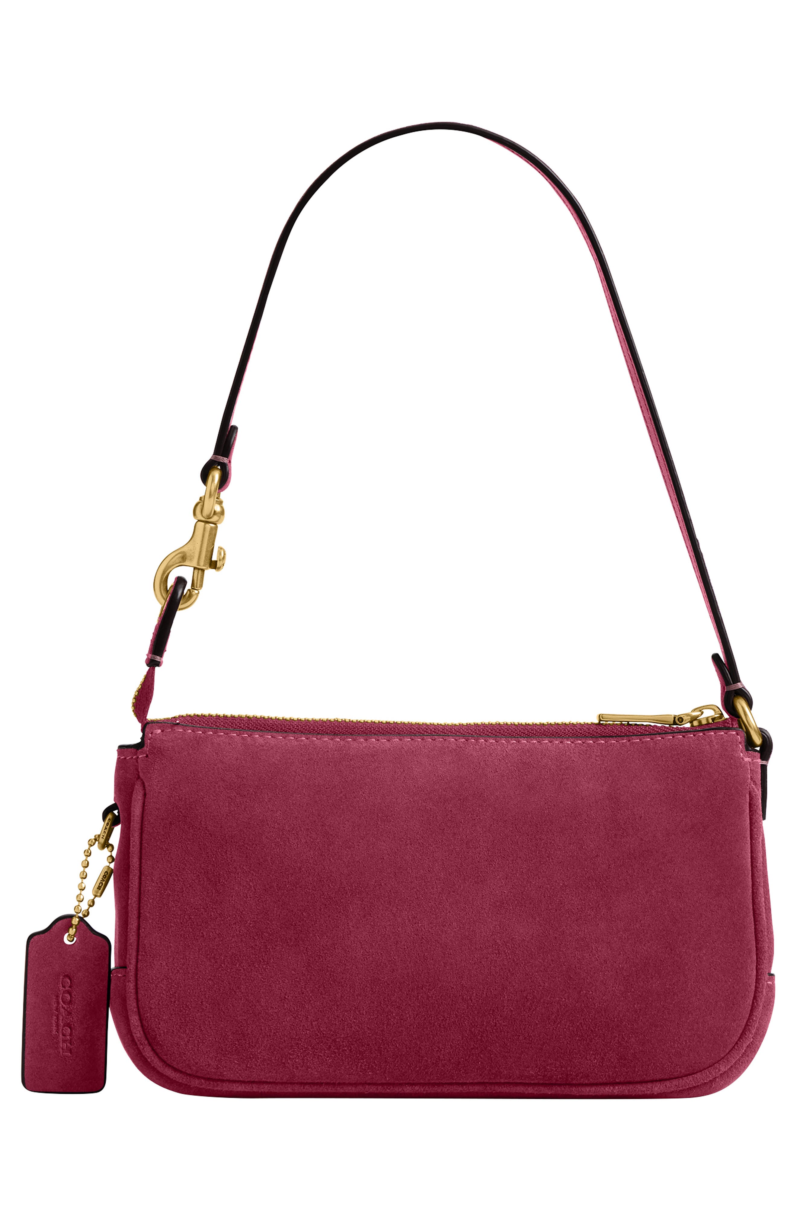 Plaza 18 Natural Grain Leather Shoulder Bag, Alternate, color, DARK FUCHSIA