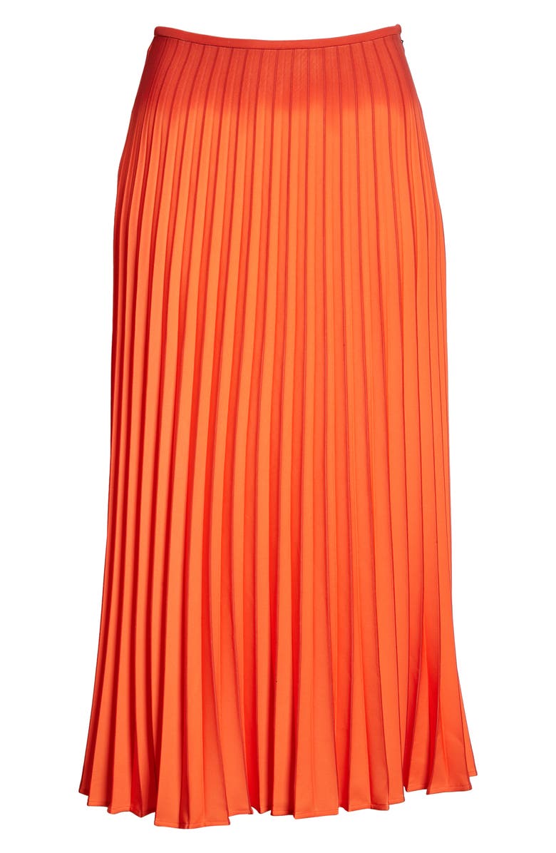 Proenza Schouler White Label Crepe Pleated Midi Skirt, Alternate, color,