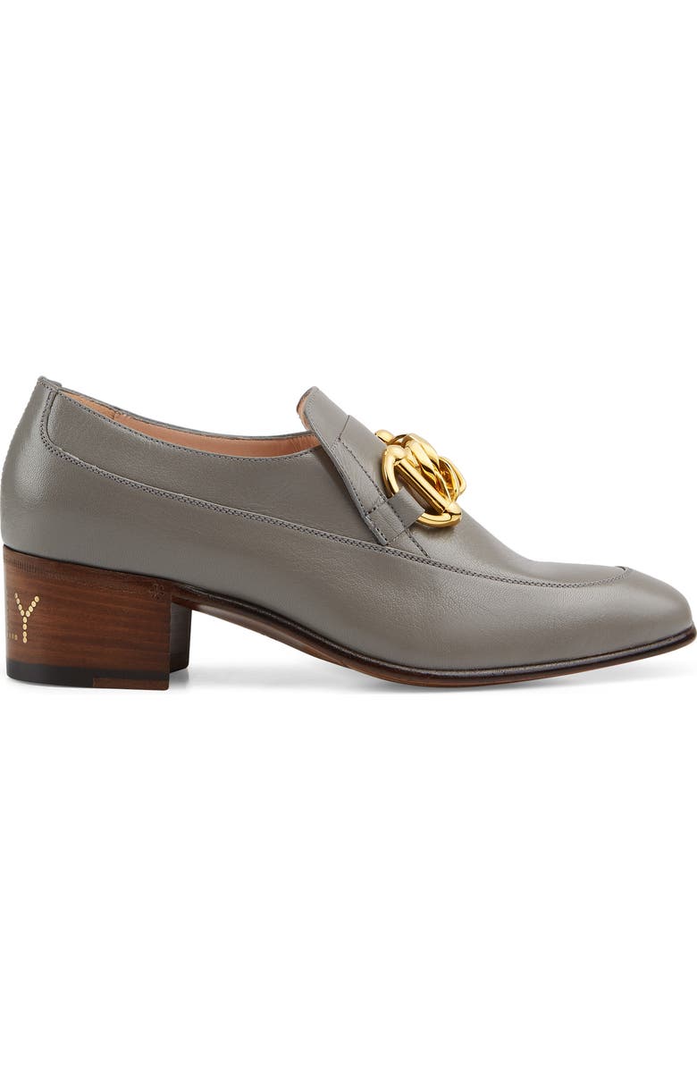 Gucci Ebal Chain Loafer Pump, Alternate, color,