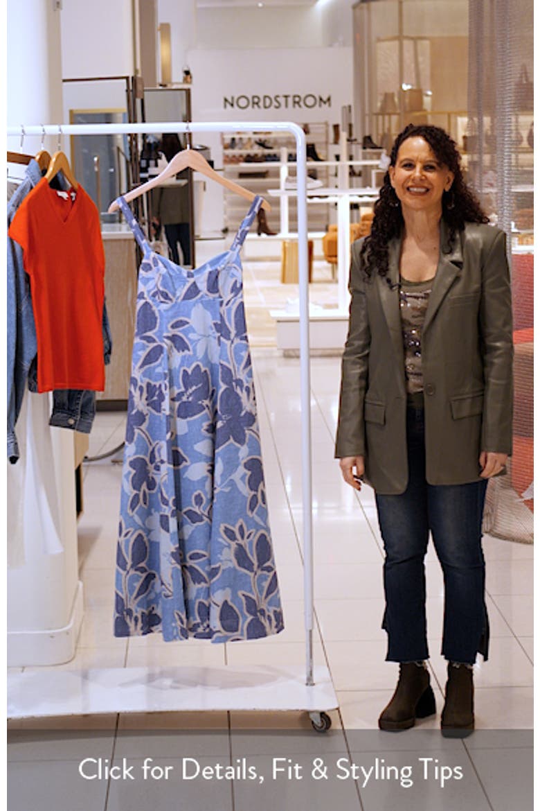 Floral Empire Waist A-Line Midi Dress video