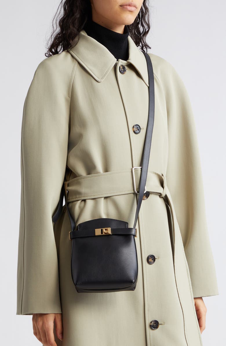 FERRAGAMO Hug Bicolor Leather Crossbody Mini Bag, Alternate, color,