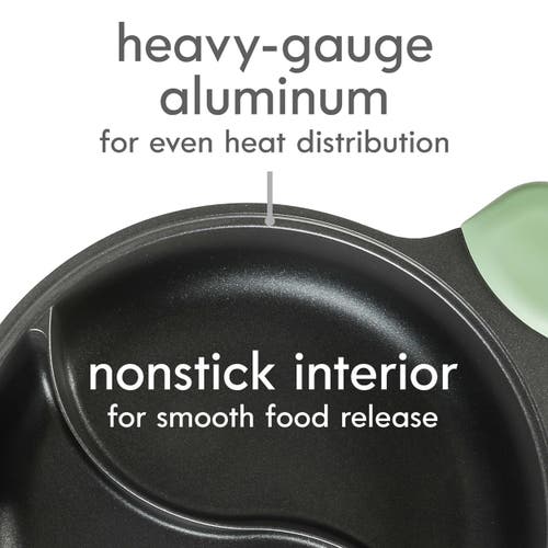 Kenmore Theodore 6.5 Quart Nonstick Cast Aluminum Divided Hot Pot Pan With Lid In Black