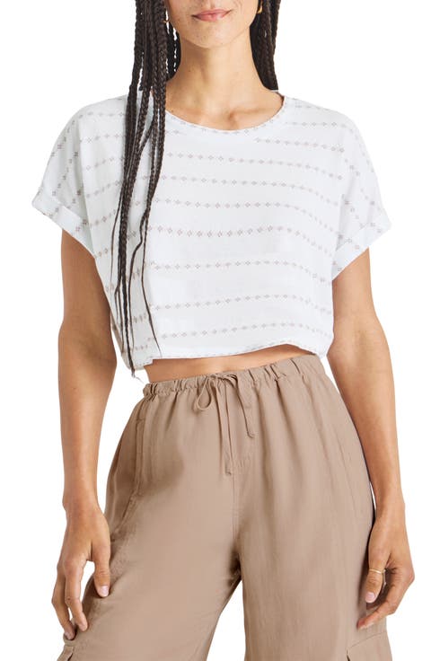 Skyler Pointelle Crop T-Shirt