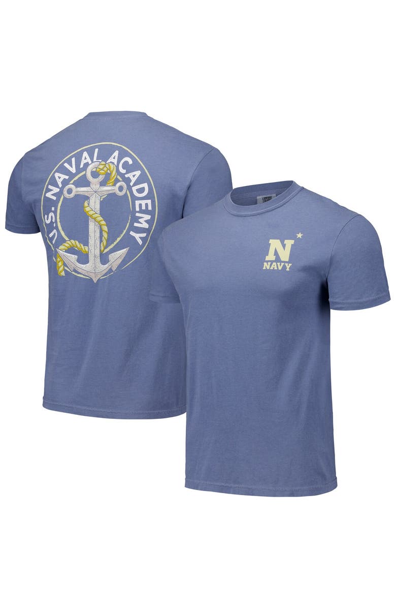IMAGE ONE Unisex Navy Navy Midshipmen Hyper Local Anchor Stamp T-Shirt, Alternate, color,