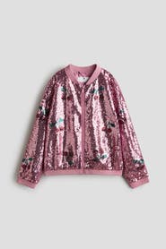 H&M Sequined Bomber Jacket