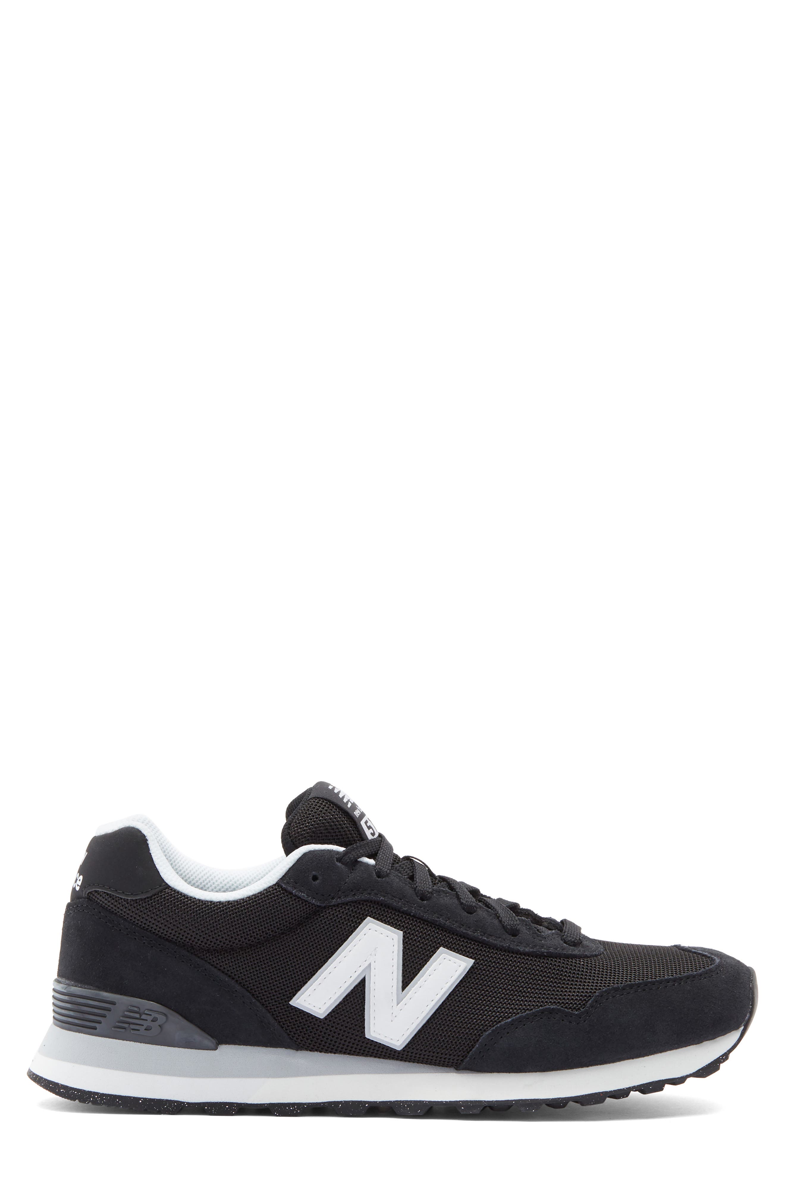 New Balance 515 Sneaker, Alternate, color, Black/ White