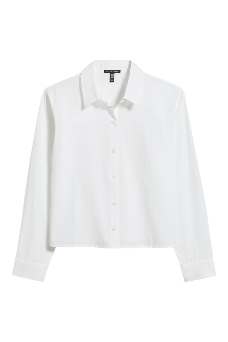 Classic Point Collar Organic Cotton Poplin Button-Up Shirt, Alternate, color, WHITE