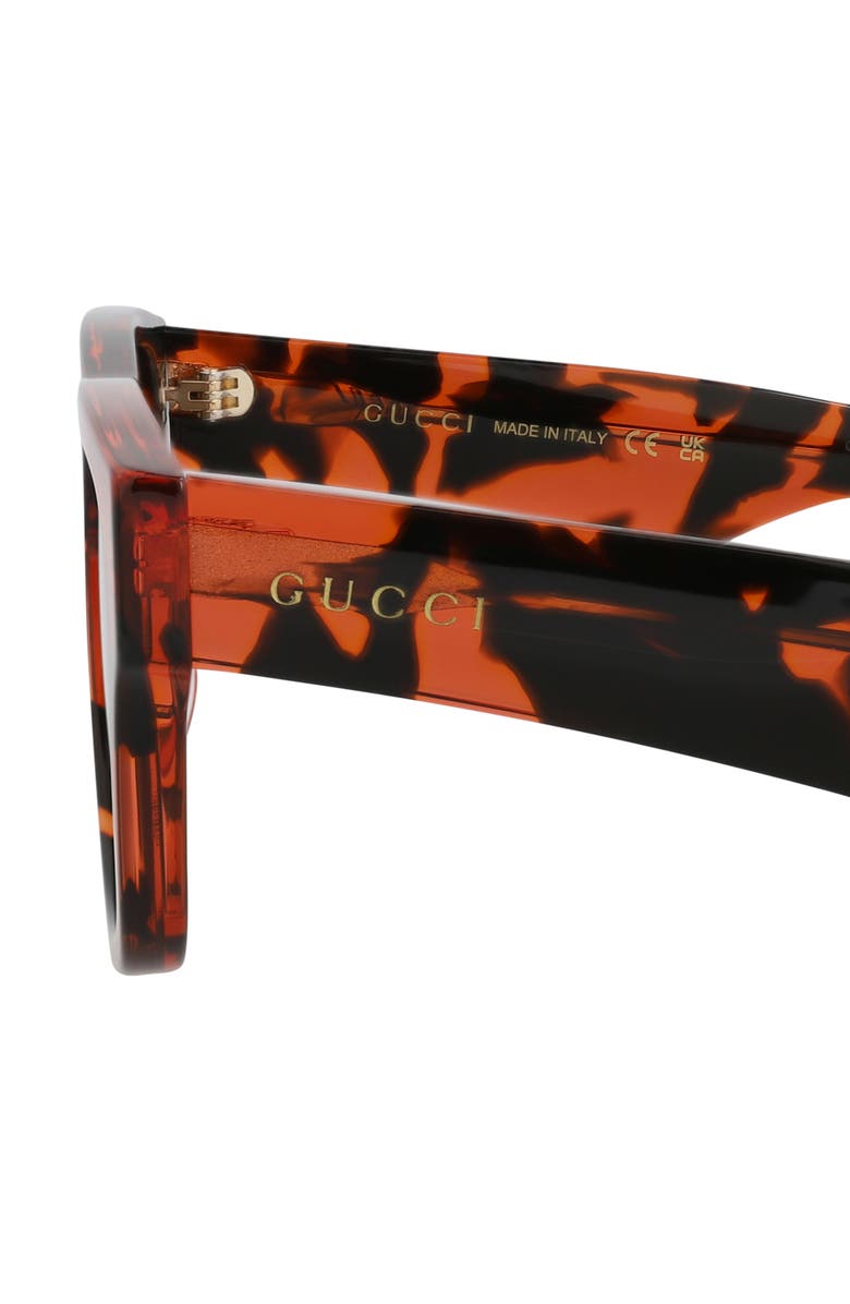 Gucci 53mm Core Square Sunglasses, Alternate, color, Havana Havana Brown