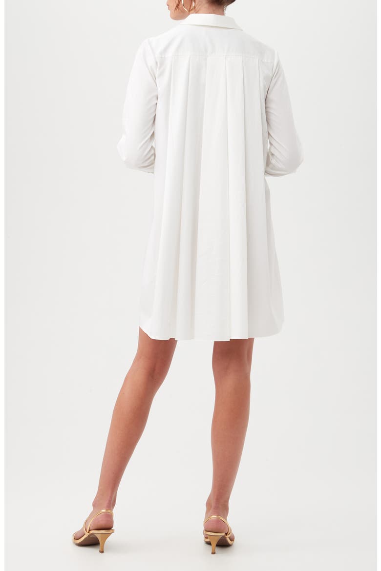Tulla Oversize Long Sleeve Organic Cotton Shirtdress, Alternate, color, WHITE