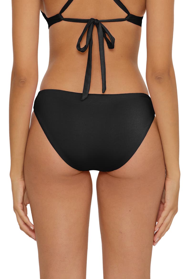 Color Code Cutout Hipster Bikini Bottoms, Alternate, color, BLACK