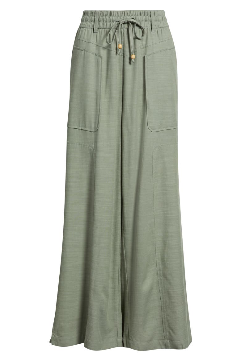 Skyrise Wide Leg Pants, Alternate, color, LODEN GREEN