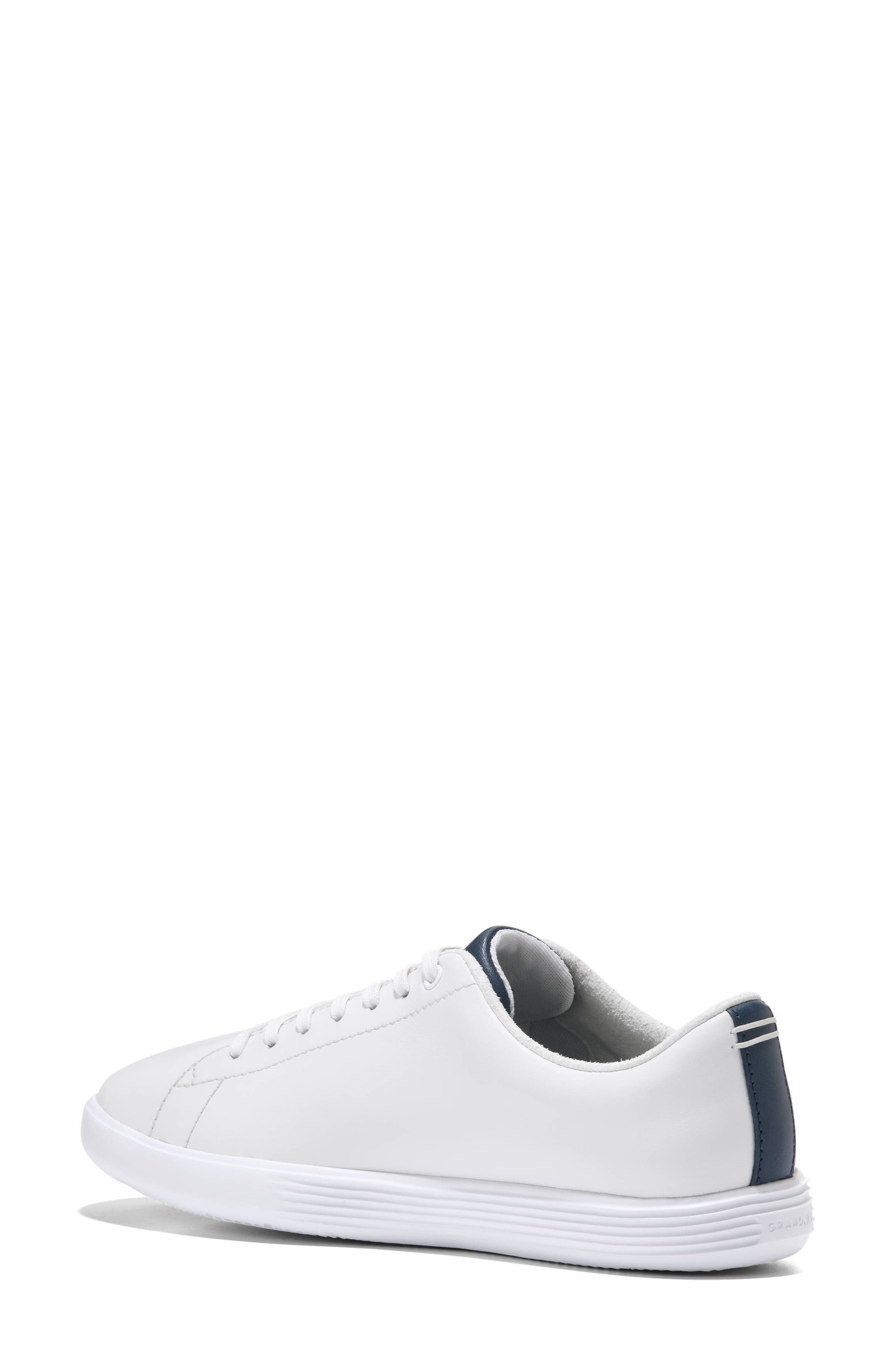 Grand Crosscourt Sneaker, Alternate, color, WHITE LEATHER / NAVY BLAZER