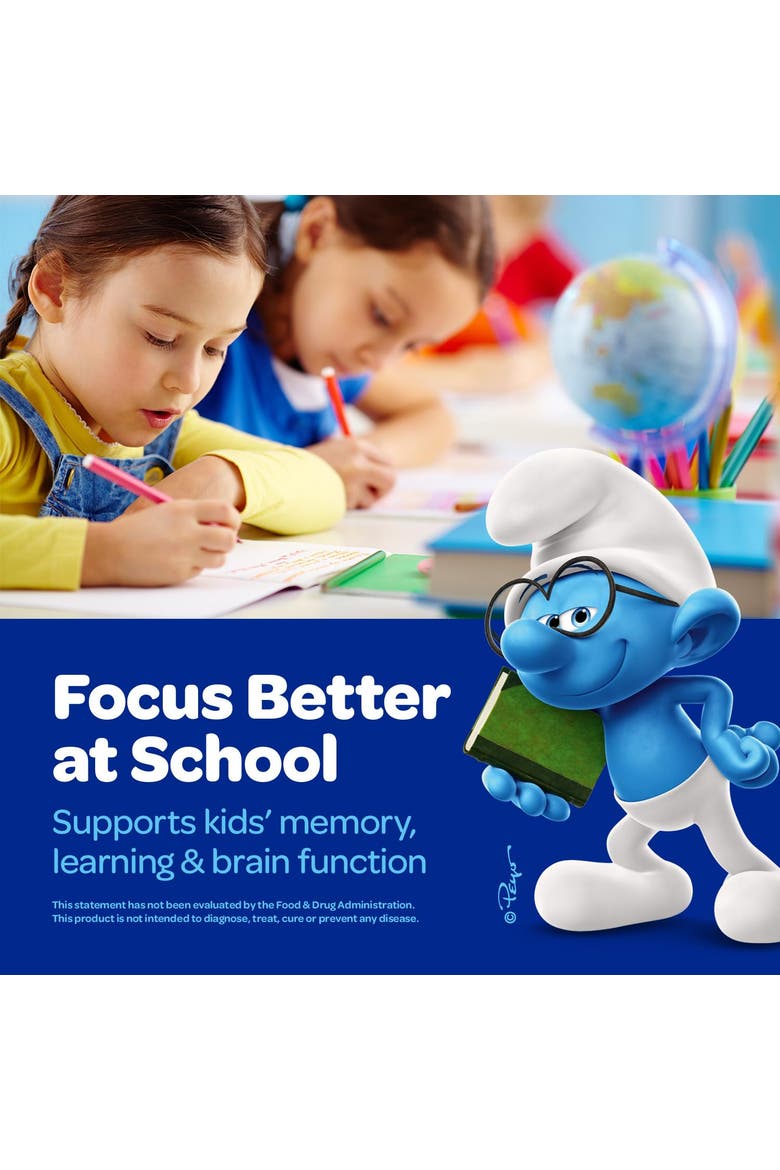 Memory & Focus Gummies, Smurfs Berry Flavored, 30ct, Alternate, color, None