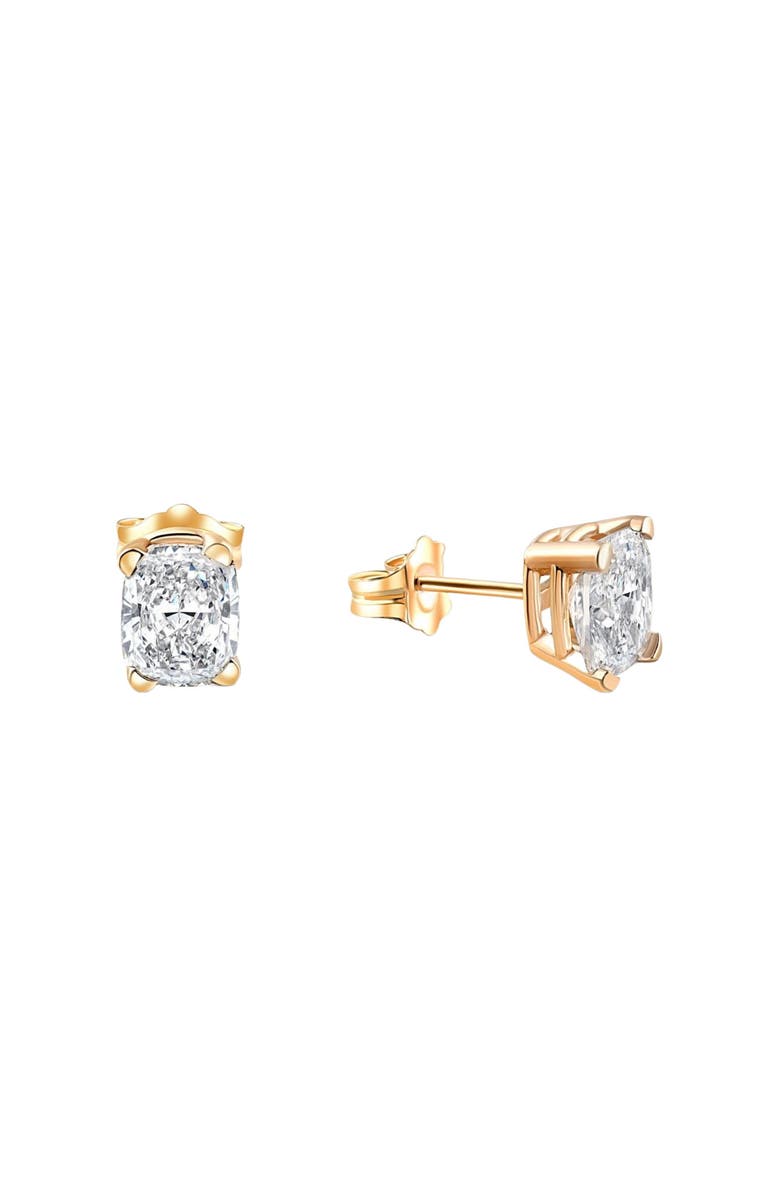 Bliss Diamond 2Ct TW Cushion Cut Diamond Studs 14k Gold Lab Grown, Alternate, color, Yellow Gold - 2Ct