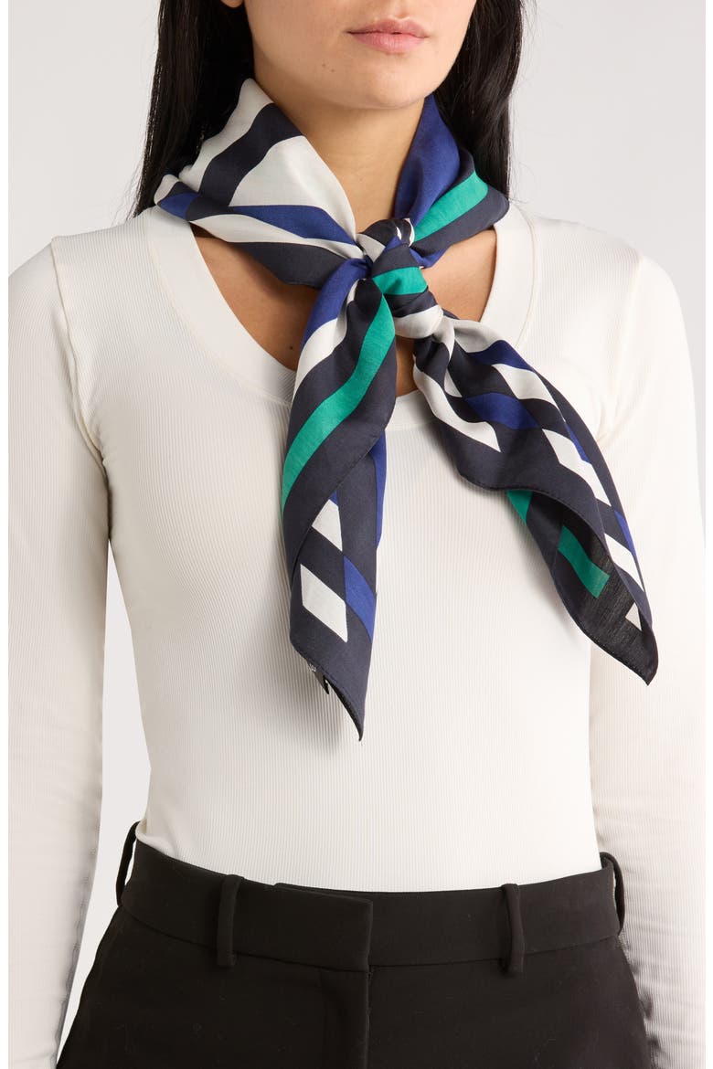Diamond Geo Scarf, Main, color, BLUE/ GREEN