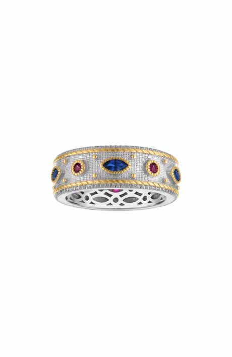 Lab Created Sapphire & Ruby Ring