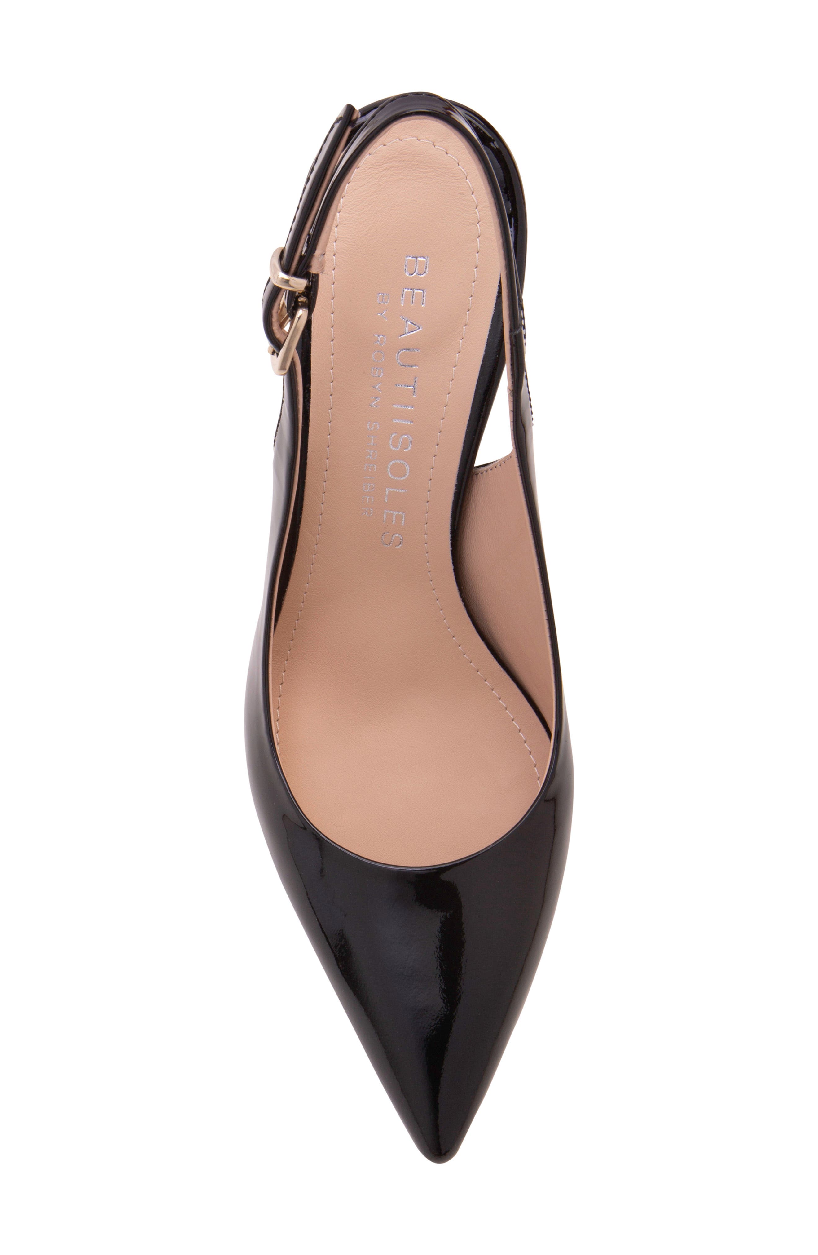 BEAUTIISOLES Marjorie Slingback Pointed Toe Pump, Alternate, color, Black