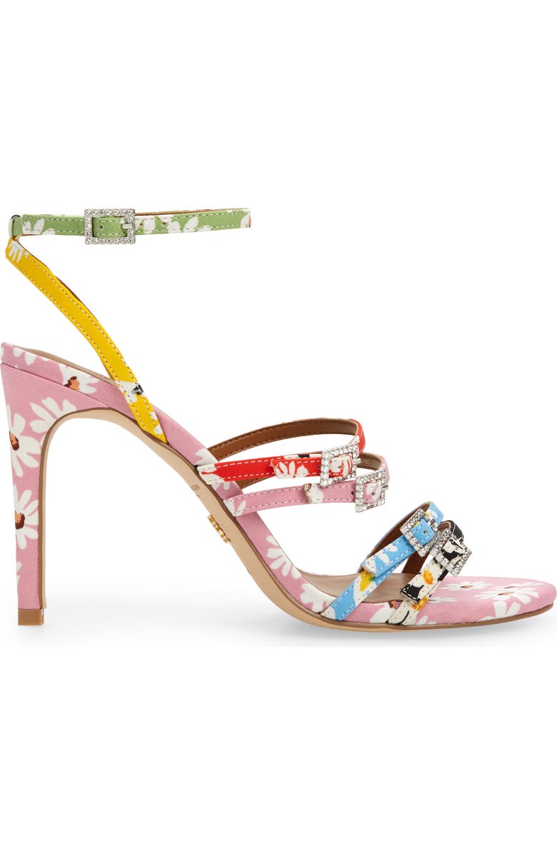 Kurt Geiger London Pierra Floral Ankle Strap Sandal, Alternate, color,