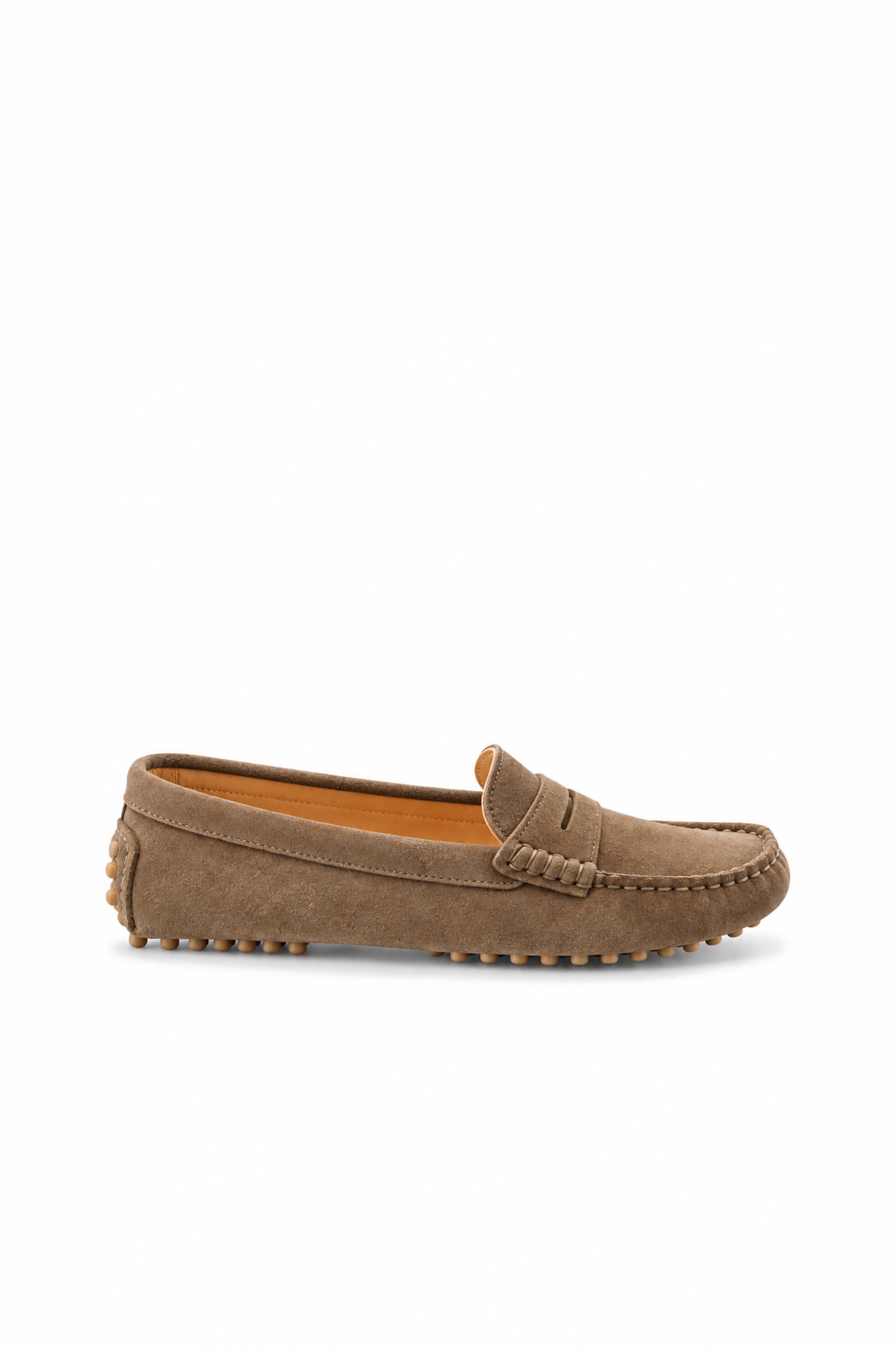 Oporto Moccasin Loafer, Alternate, color, Brown Suede