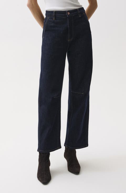 Beau High Waist Wide Leg Petite Jeans