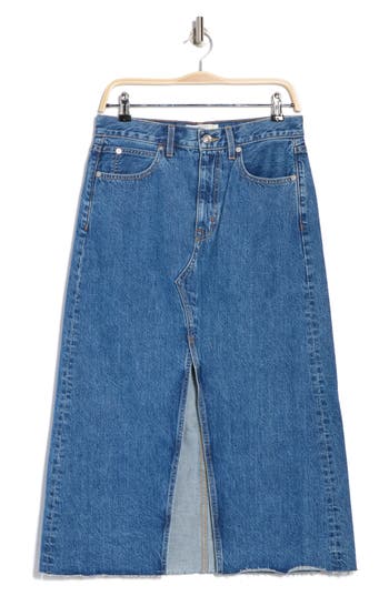 SLVRLAKE SLVRLAKE COTTON DENIM MIDI SKIRT