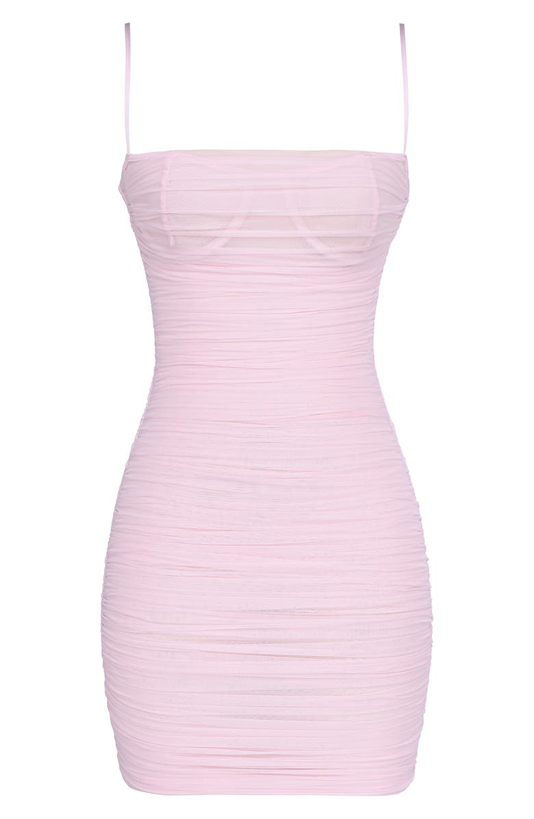 HOUSE OF CB Ella Ruched Sleeveless Minidress, Alternate, color, Ballerina Pink