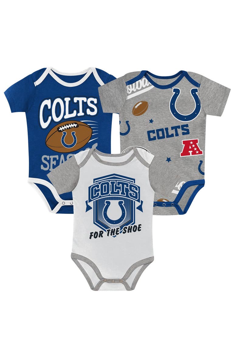 Infant Outerstuff  Indianapolis Colts First Round Pick 3-Piece Creeper Set, Main, color, Blue