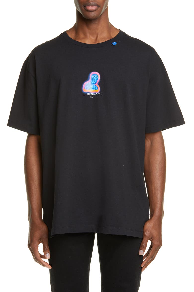 Thermo Oversize Graphic T-Shirt, Main, color, BLACK MULTICOLOR