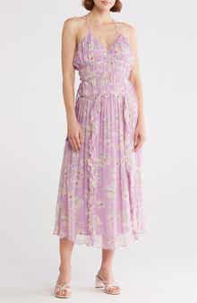Joie Lyall Shirred Silk Gown