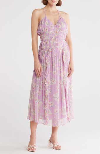 Joie Lyall Shirred Silk Gown