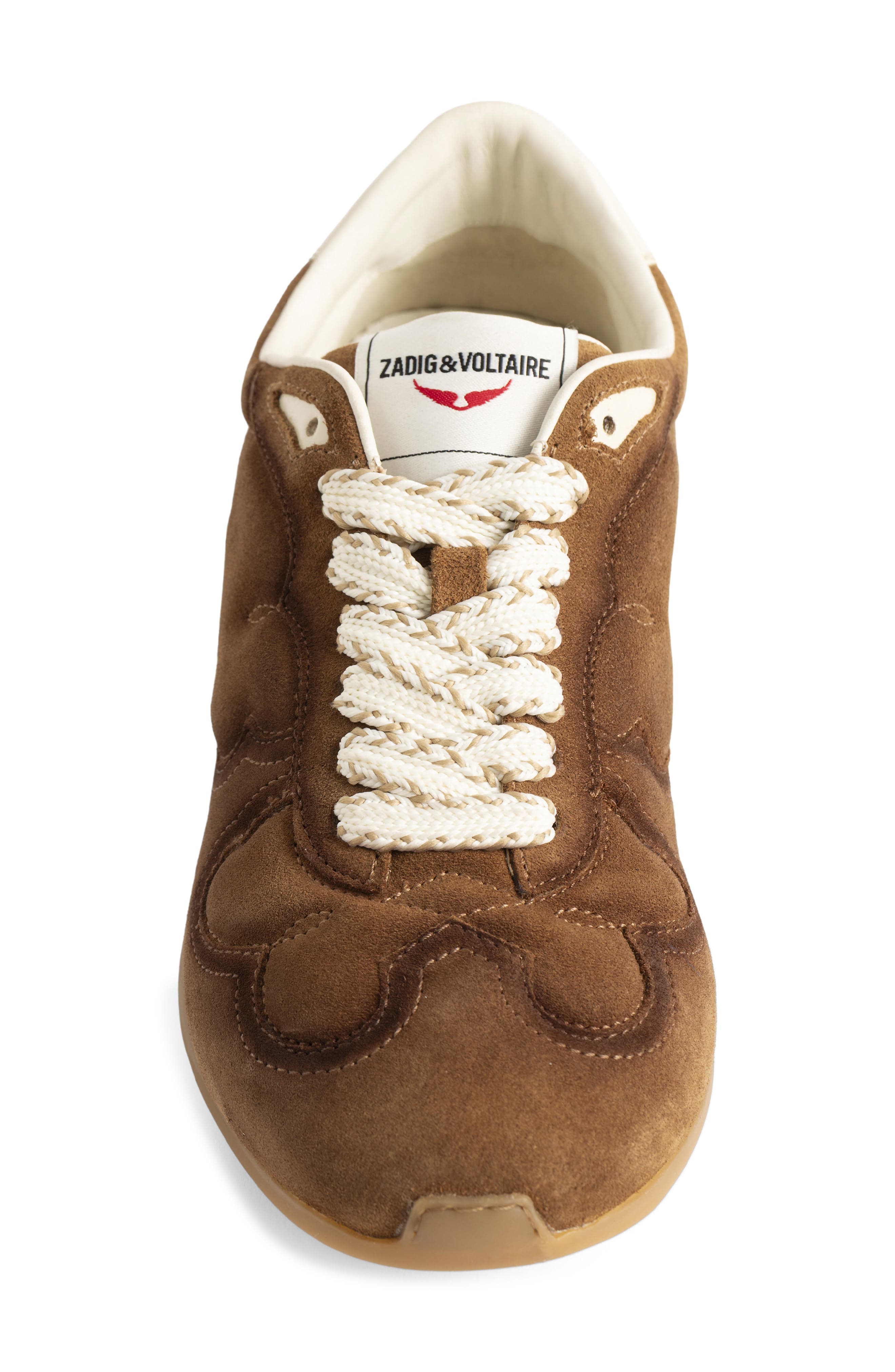 ZV DANCE SUEDE Lace-Up Sneaker, Alternate, color, COGNAC