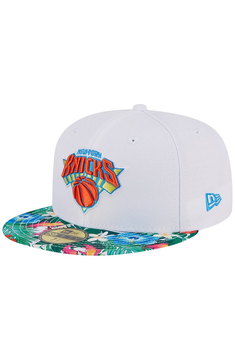 New Era Men's New Era White New York Knicks 59FIFTY Fitted Hat, Alternate, color, 