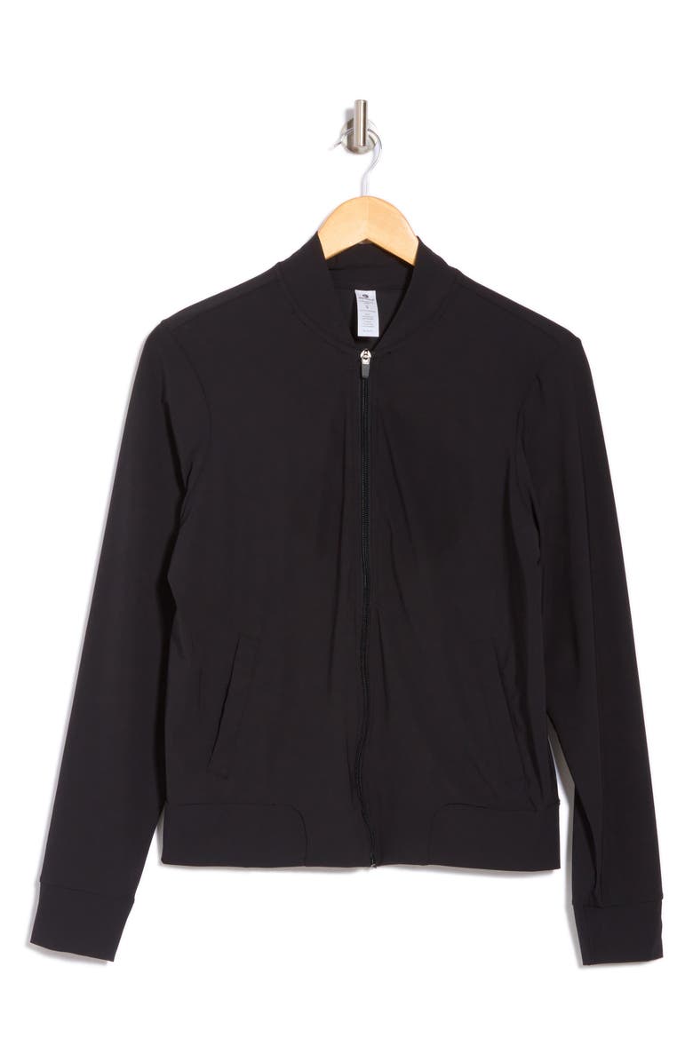 90 DEGREE BY REFLEX Warp X Intown Bomber Jacket, Alternate, color, Black