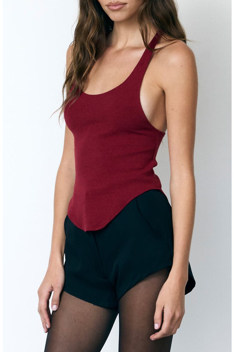 Haze Racerback Tank, Alternate, color, MERLOT
