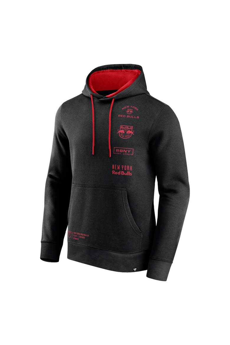 Men's Fanatics Branded Black New York Red Bulls Halftime Pullover Hoodie, Alternate, color, Black
