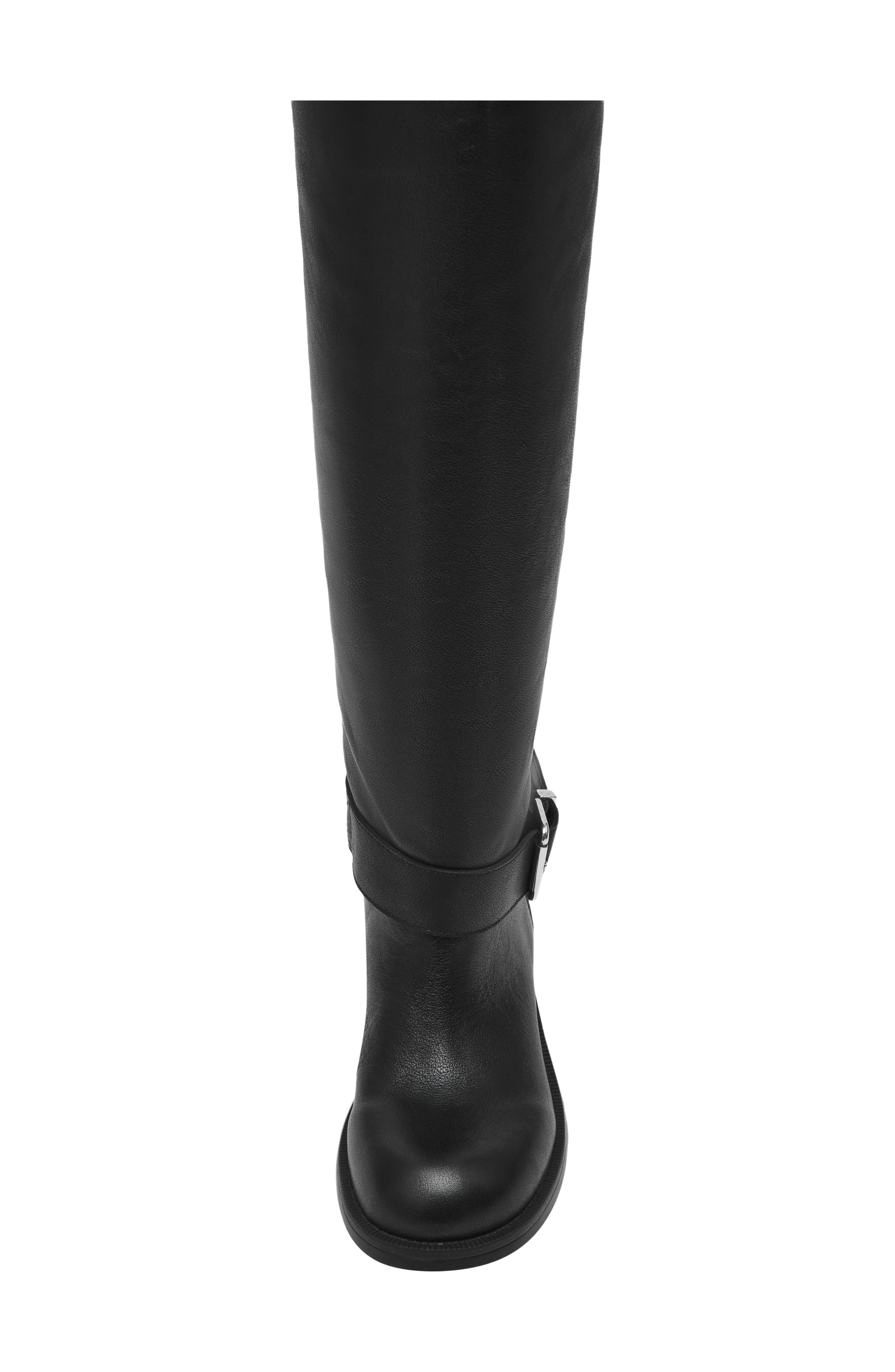 Chopper Leather Over the Knee Boot, Alternate, color, BLACK LEATHER