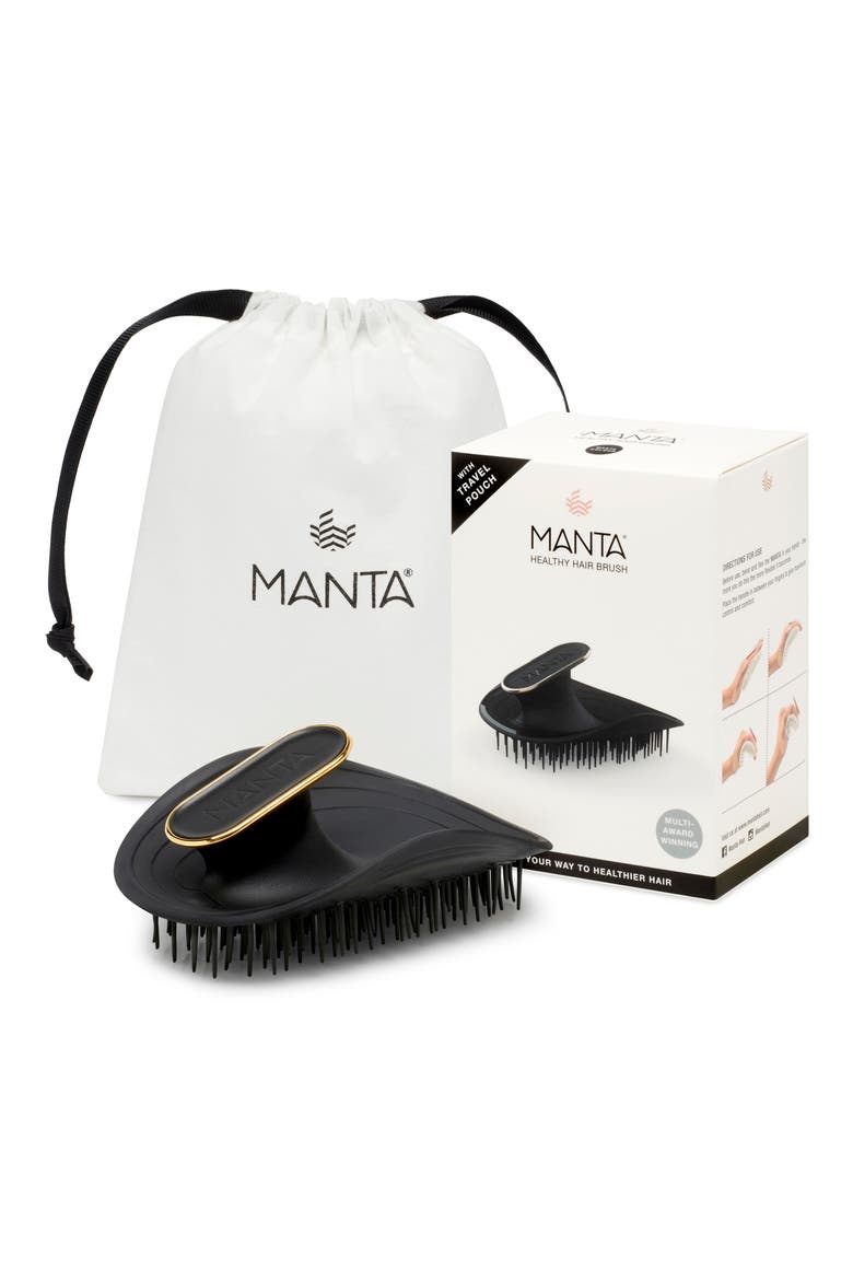 The Gentle Brush for Healthier Hair & Scalp, Main, color, BLACK