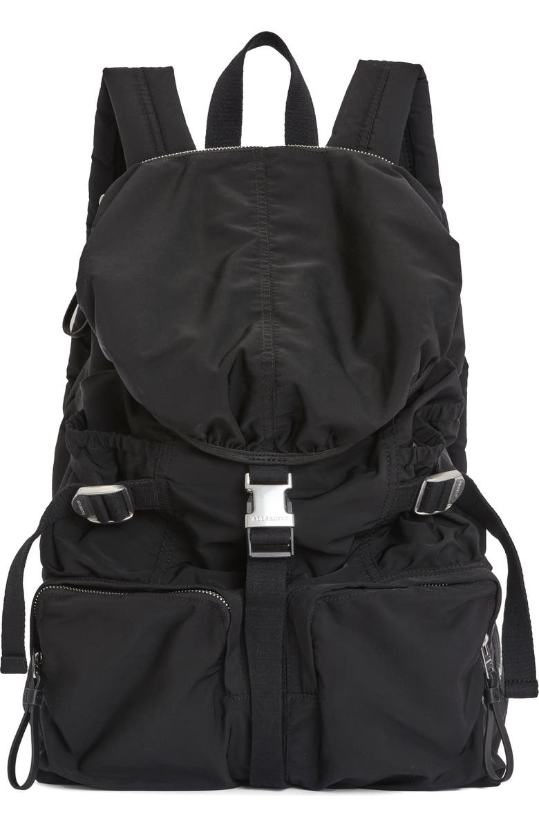 AllSaints Ren Nylon Hiking Backpack, Main, color,