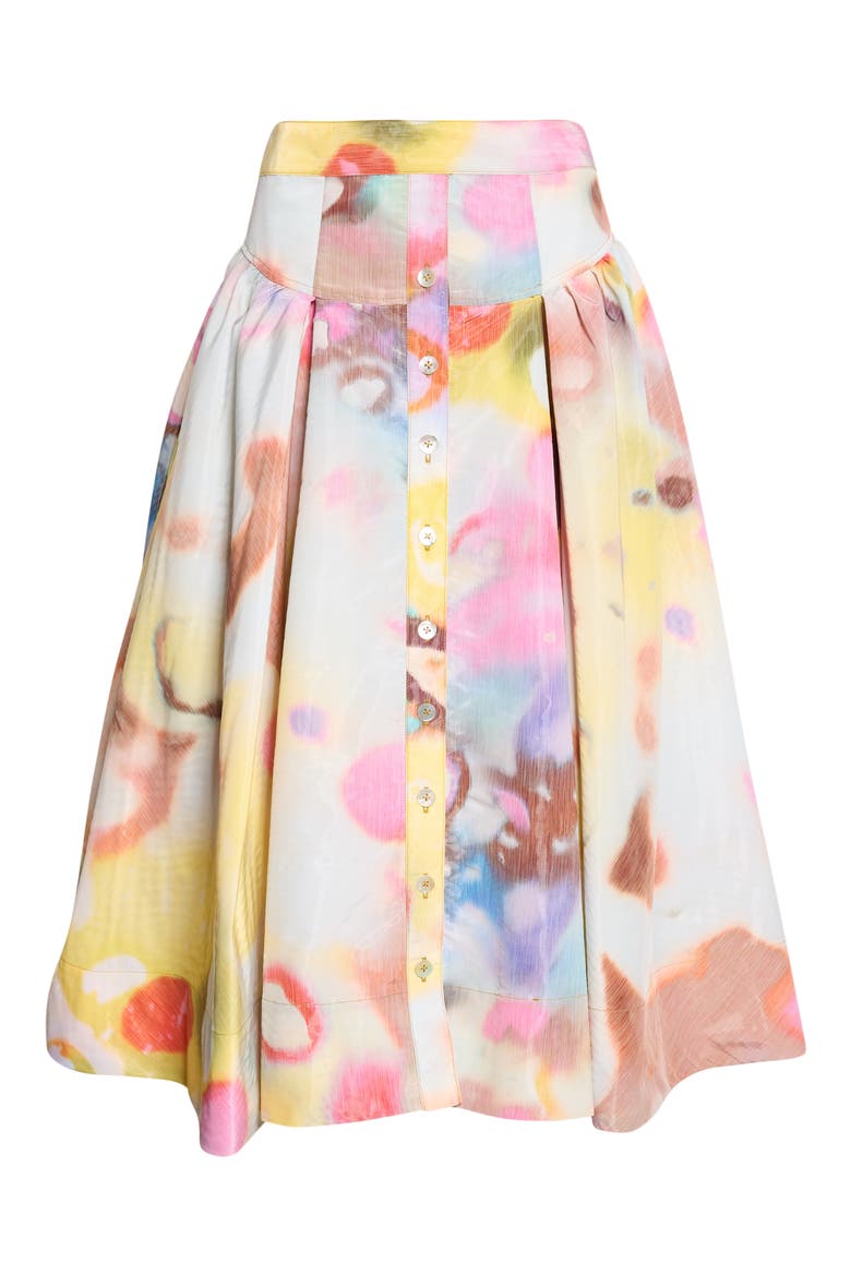 Moonshine Pleated Midi Skirt, Main, color, LIMEADE MULTI