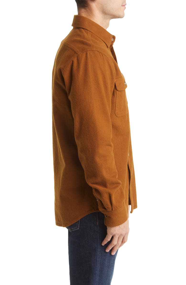 Schott NYC Solid Two-Pocket Flannel Button-Up Shirt, Alternate, color, 