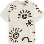 Scotch & Soda Sketch Cotton Graphic T-Shirt