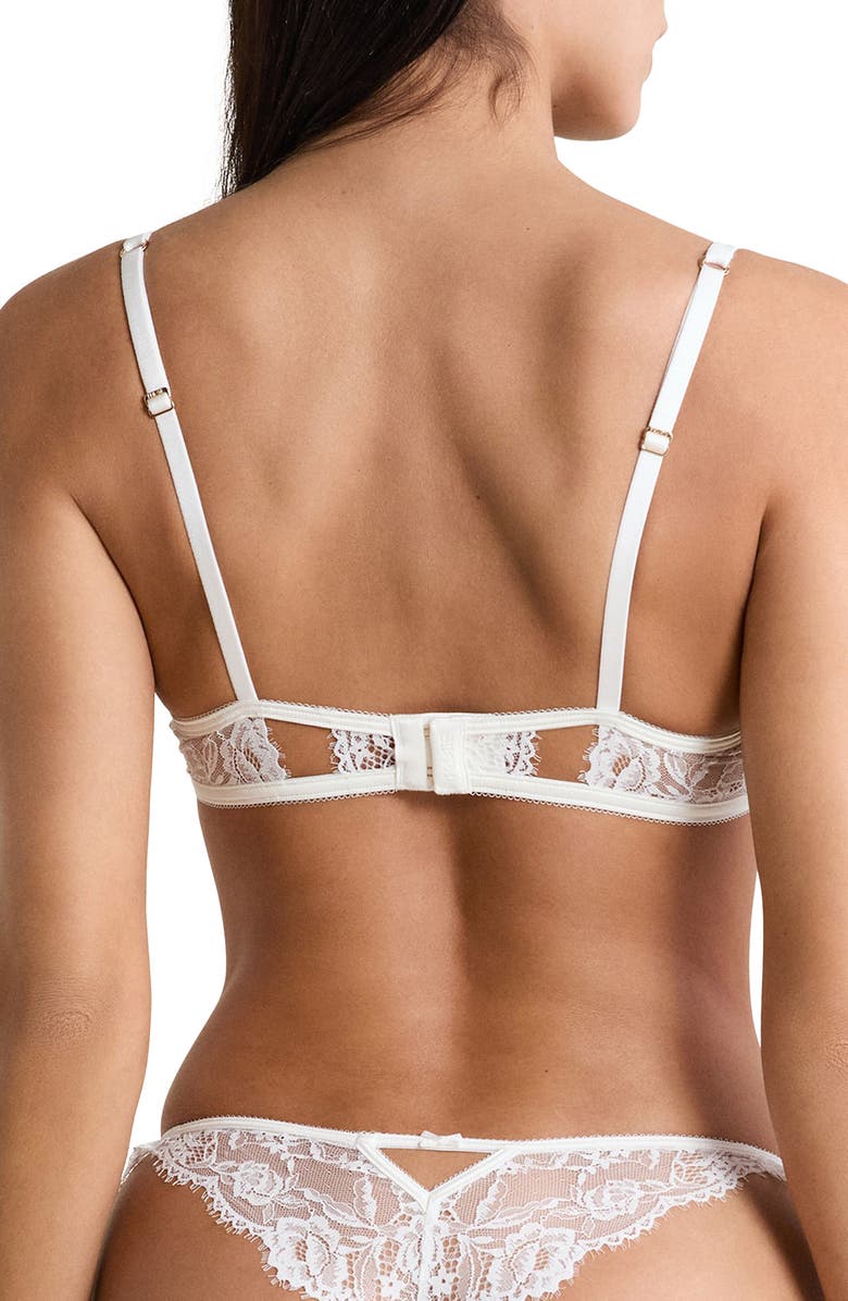 Etam Beloved Classique Lace Underwire Bra, Alternate, color, White