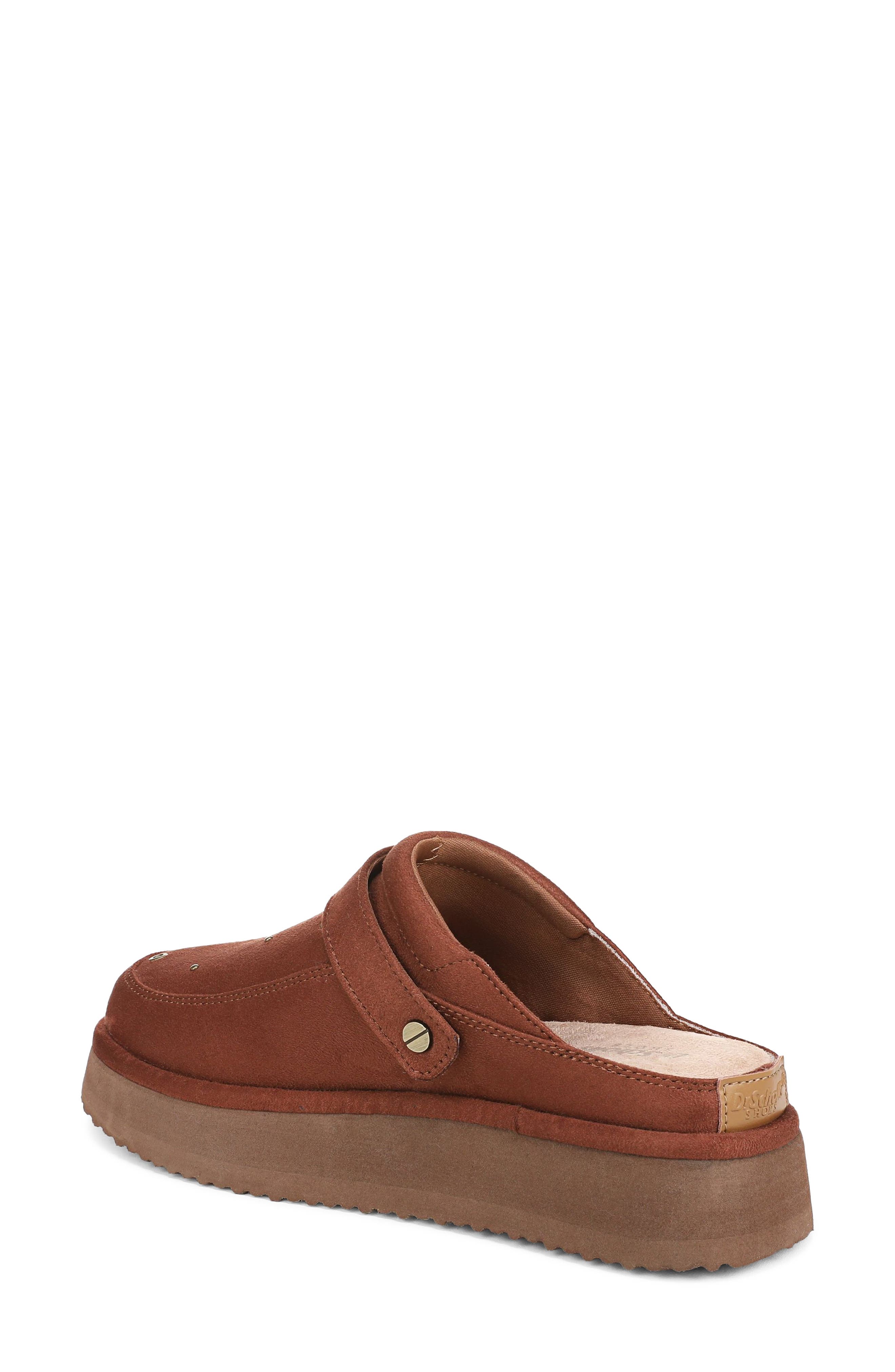 Chillout Stud Platform Clog, Alternate, color, WHISKEY BROWN MICROSUEDE