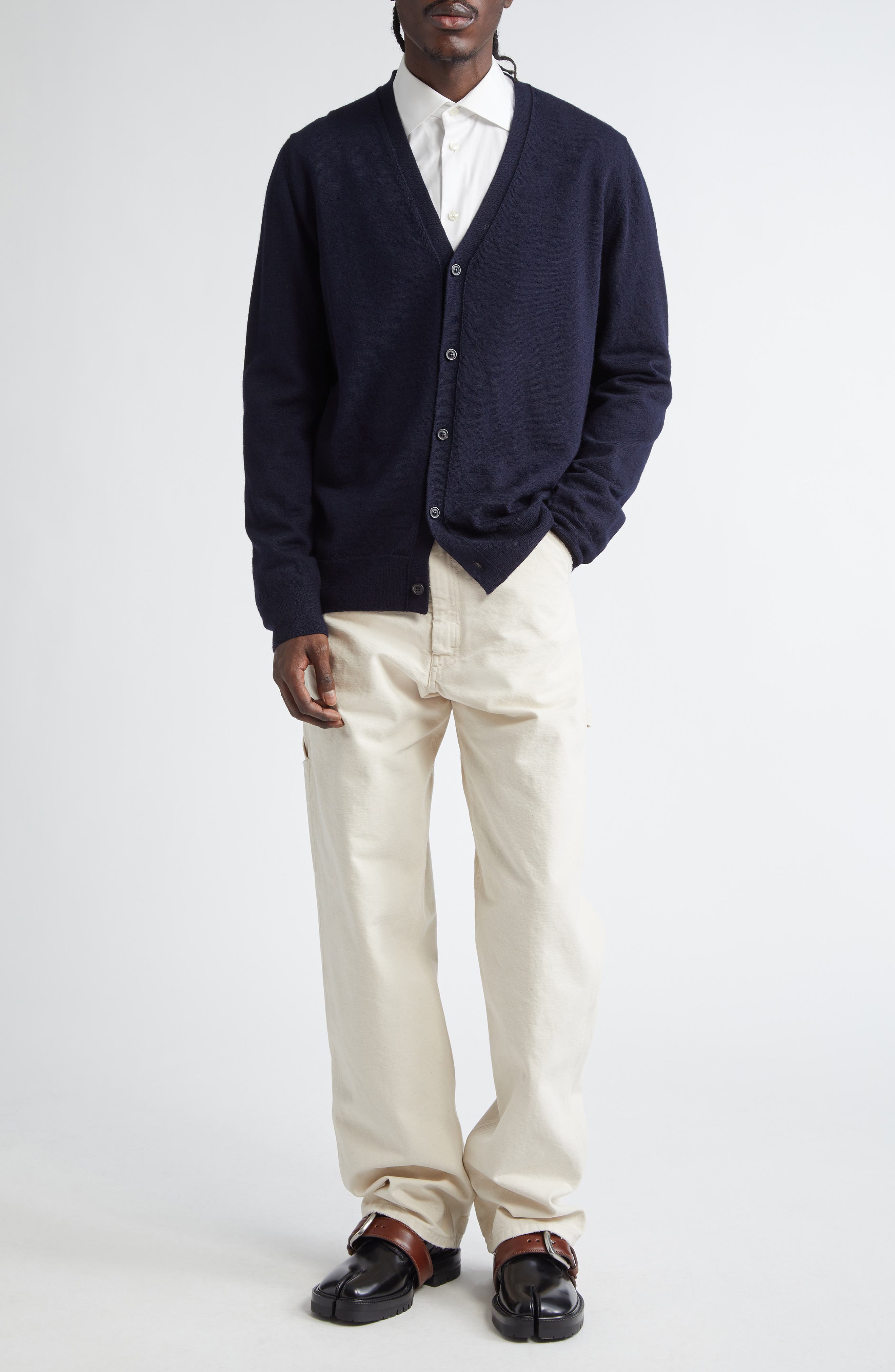 Elbow Patch Wool Cardigan - image 2
