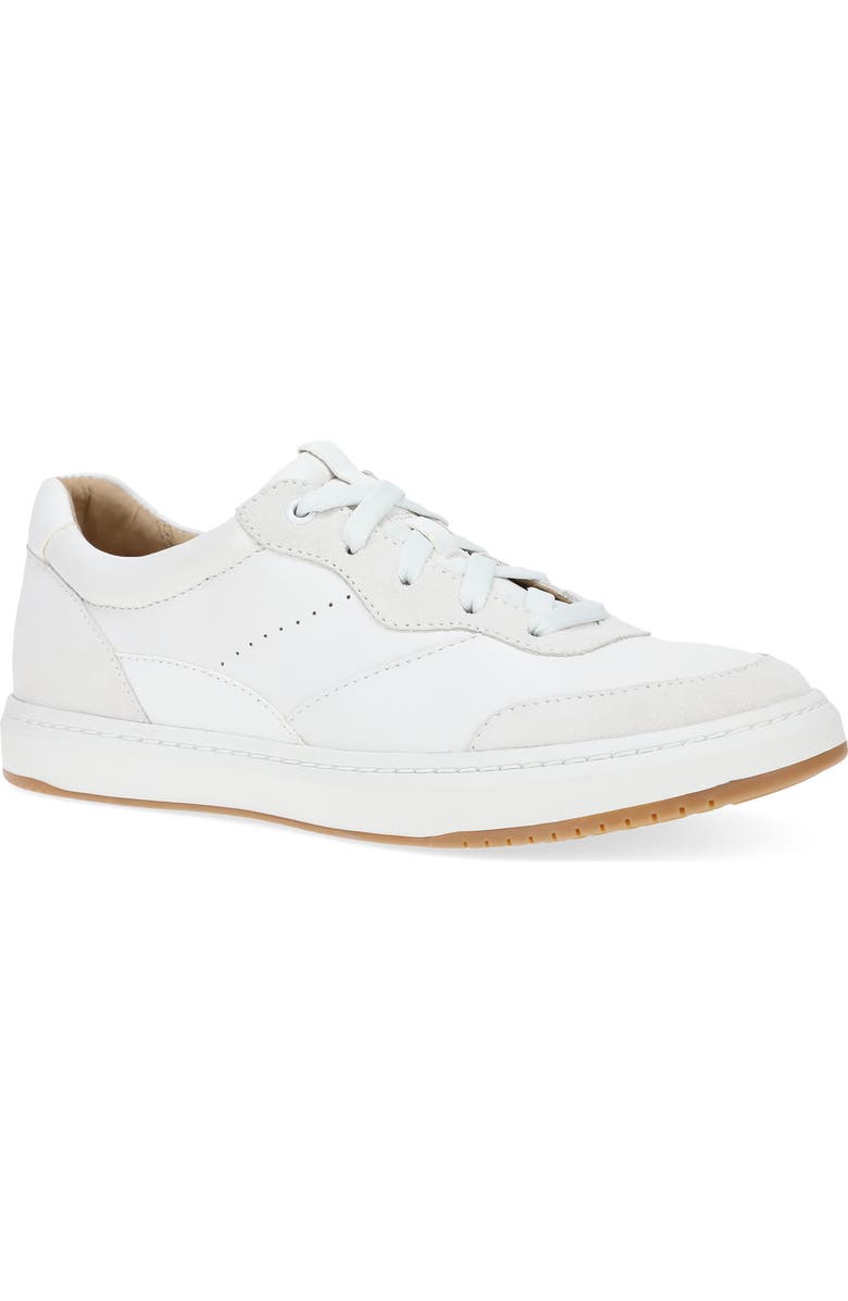 Dansko Josey Leather Sneaker, Main, color, White Nappa